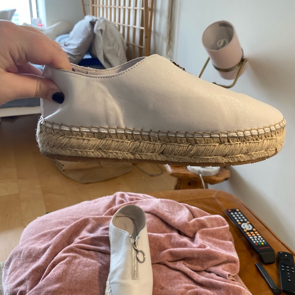 JSlides Ryan white leather espadrille sneakers 10 - Picture 4 of 7
